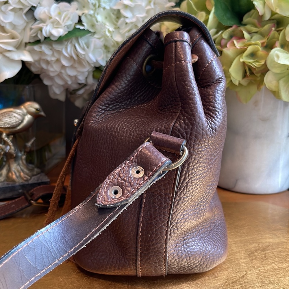 Groundcover Brown Leather Drawstring Crossbody | … - image 3